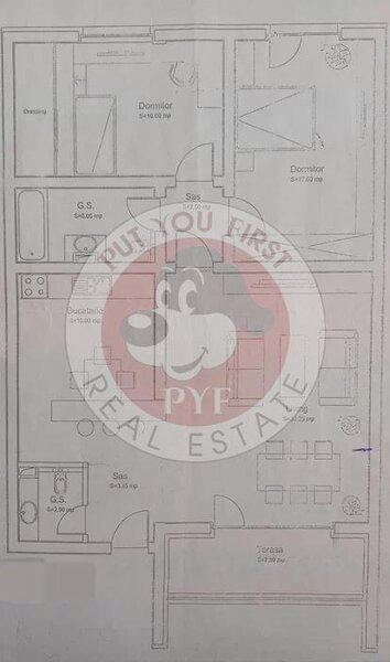 Chiajna | Rosu | Apartament 3 camere | Semidecomandat | 94mp | B9975